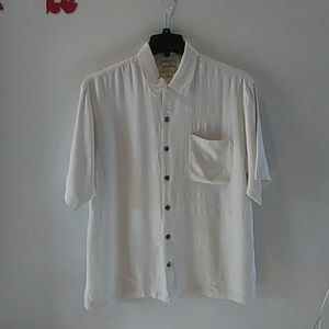 Joseph & Feiss Mens ivory button down shirt LG
